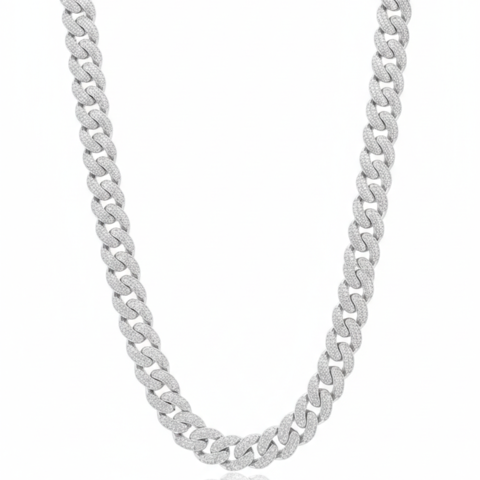 Sterling Silver 9.5mm Miami Curb Chain